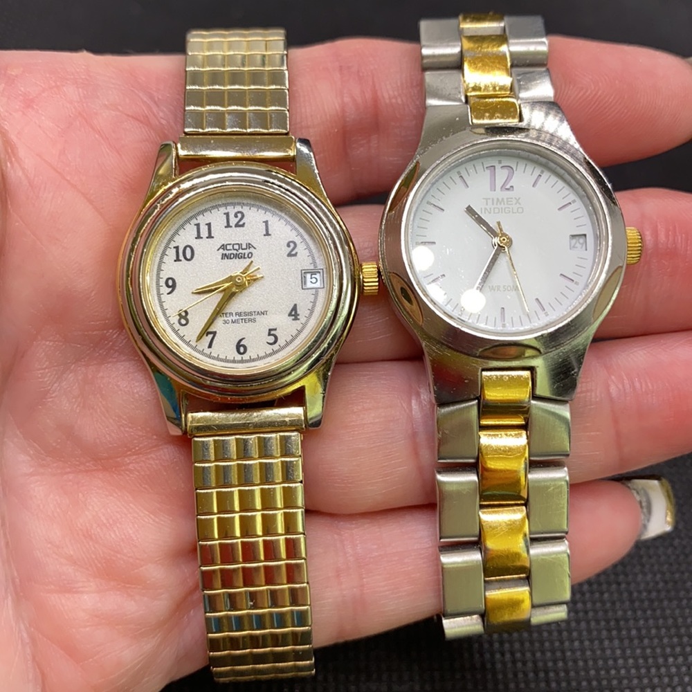 Two Timex Indiglo watches